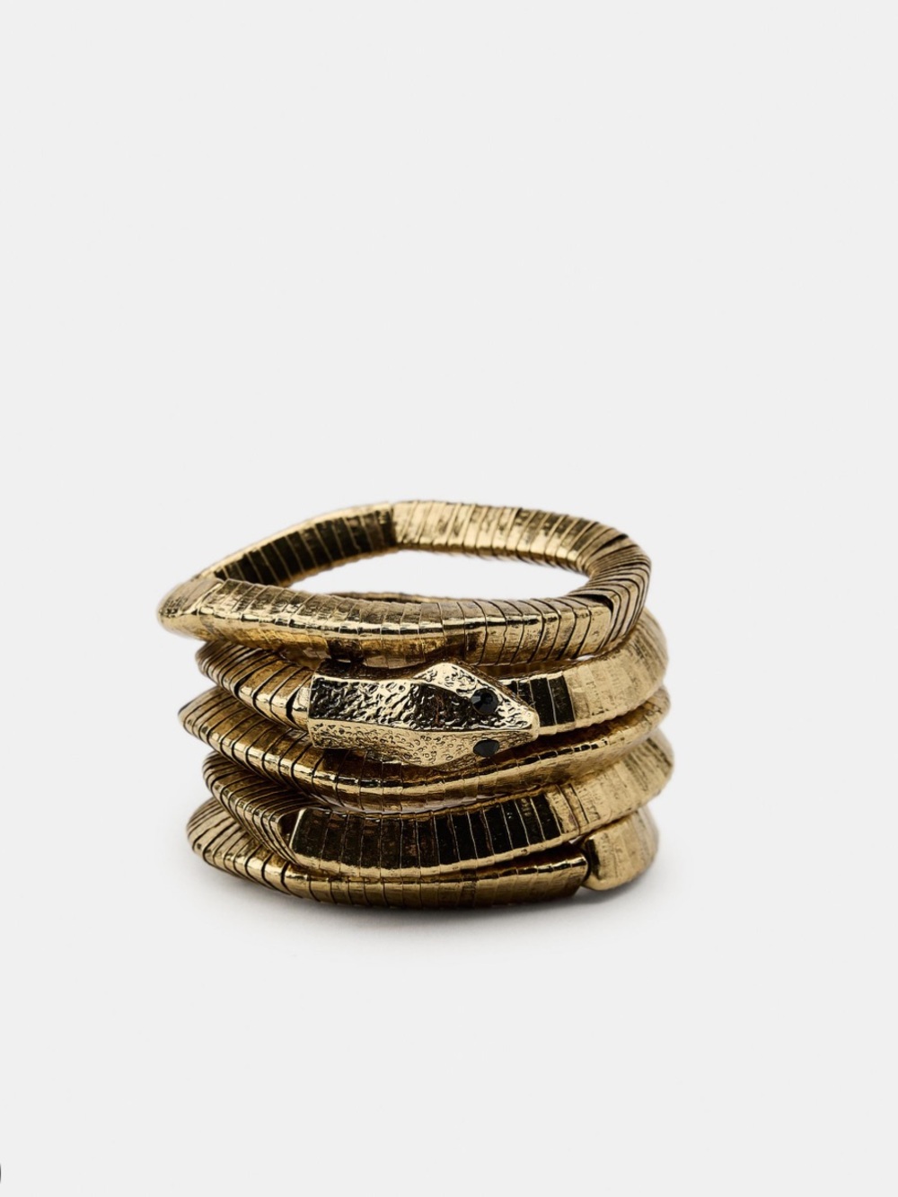 Zara NWT pack of elastic snakeskin bracelets gold 4736/304